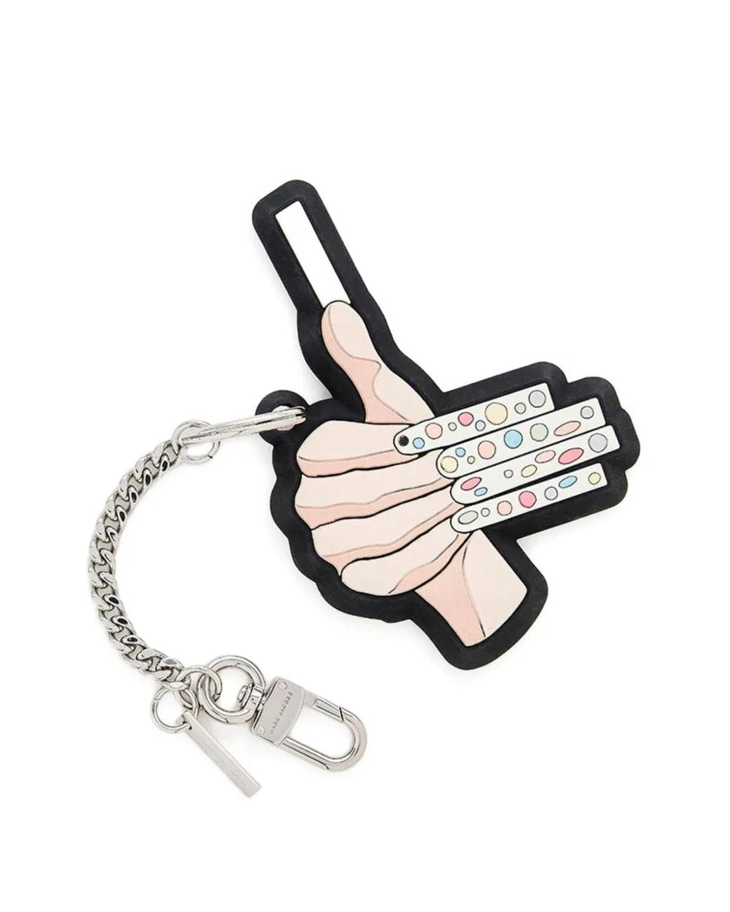 Charm Para Bolso De Cadena Barbada Marc Jacobs de color White