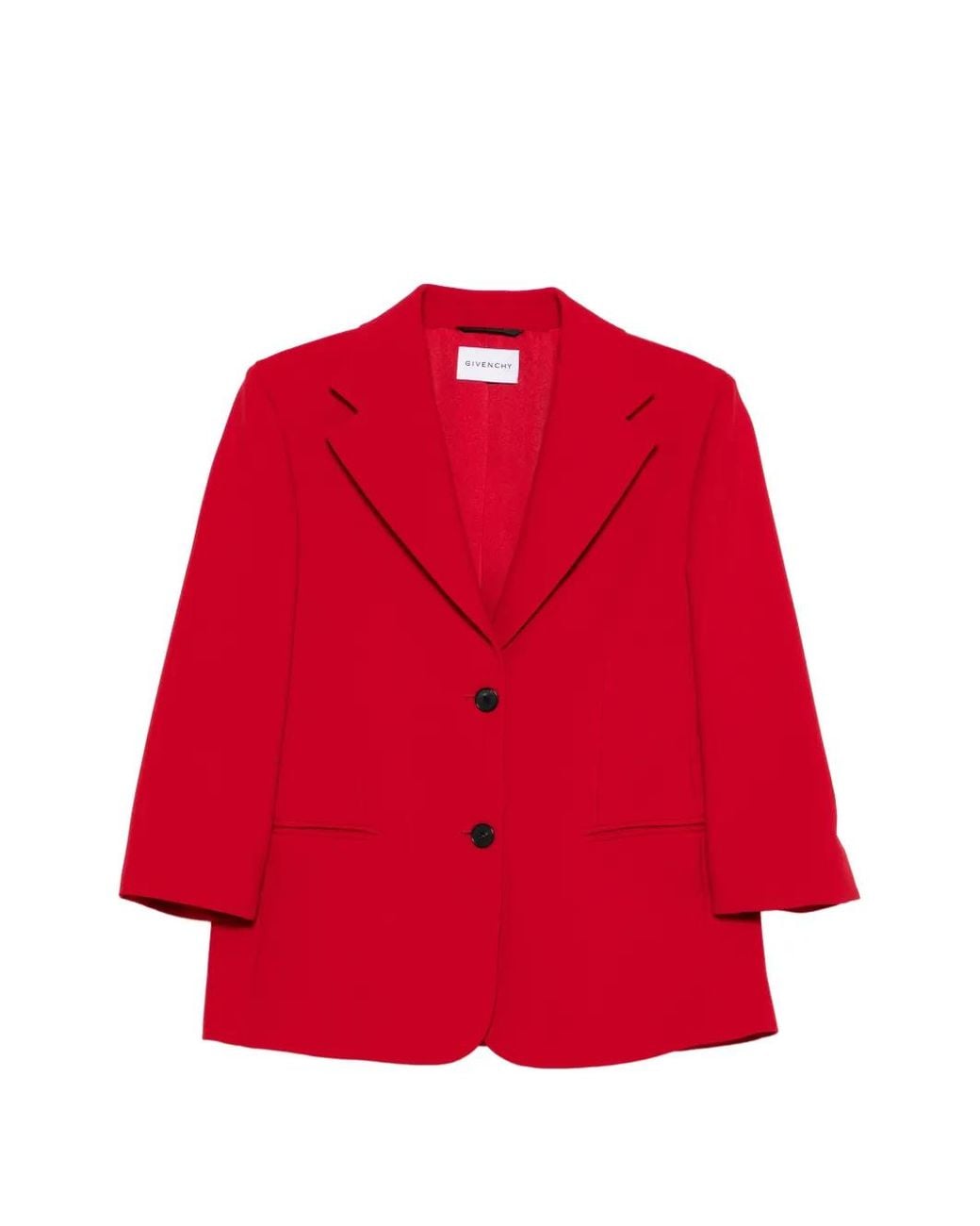 Givenchy Red Single-Breasted Blazer