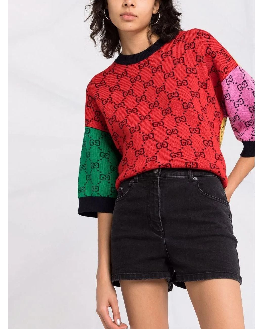 Moschino Black Slim-Cut Denim Shorts