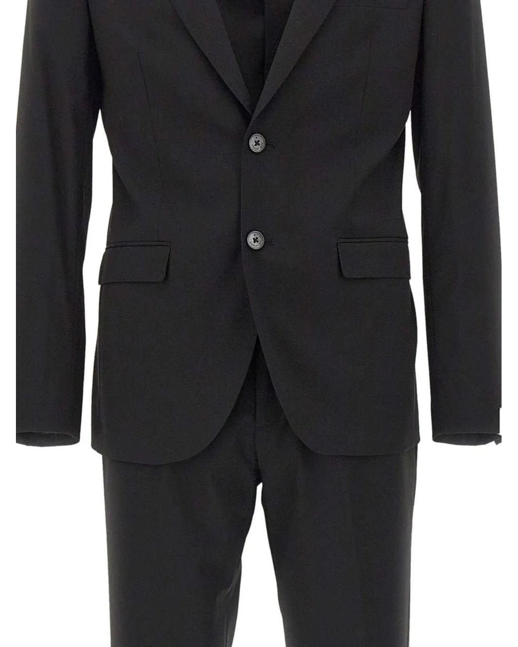 Manuel Ritz Pak Met Twee Knopen En Voorzak in het Black voor heren