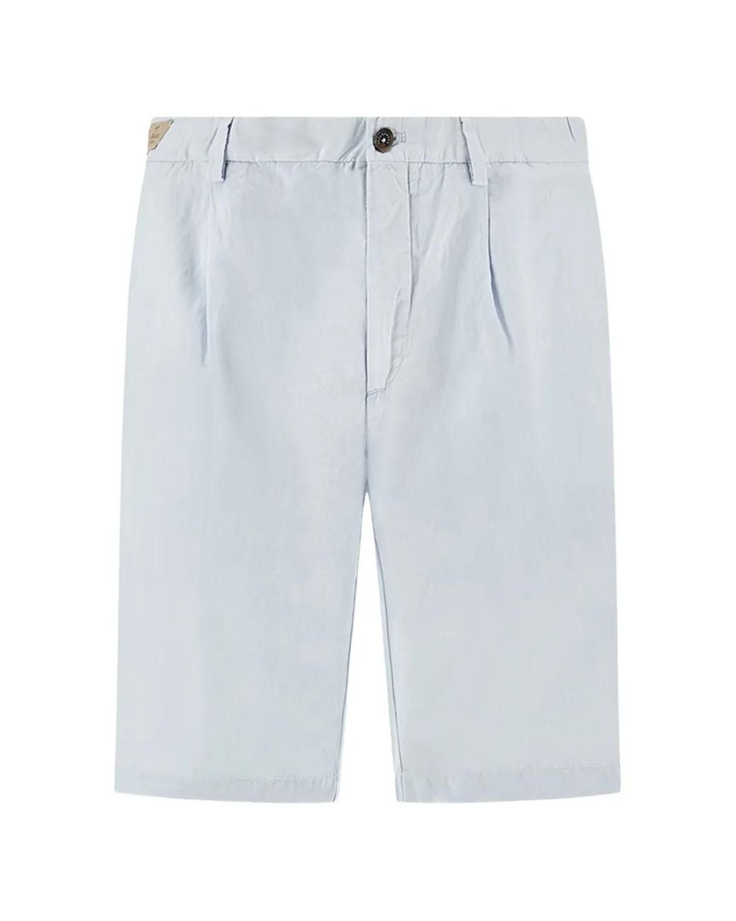 Paul & Shark Blue Buttoned Bermuda Shorts for men