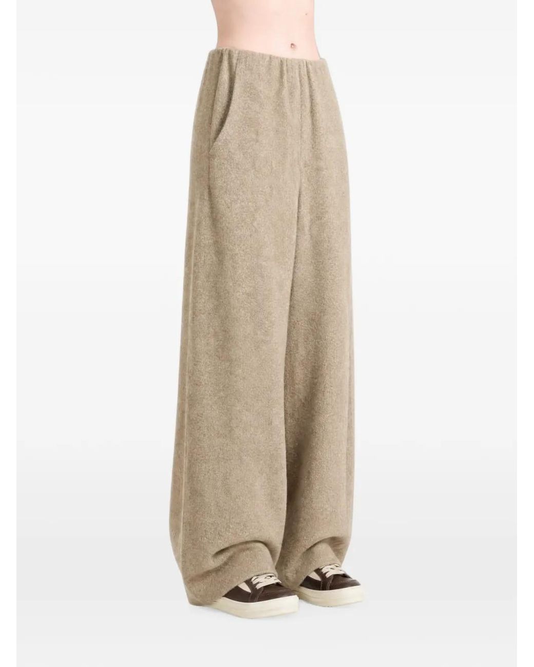 TAIGA TAKAHASHI Natural Elasticated Wide-Leg Trousers