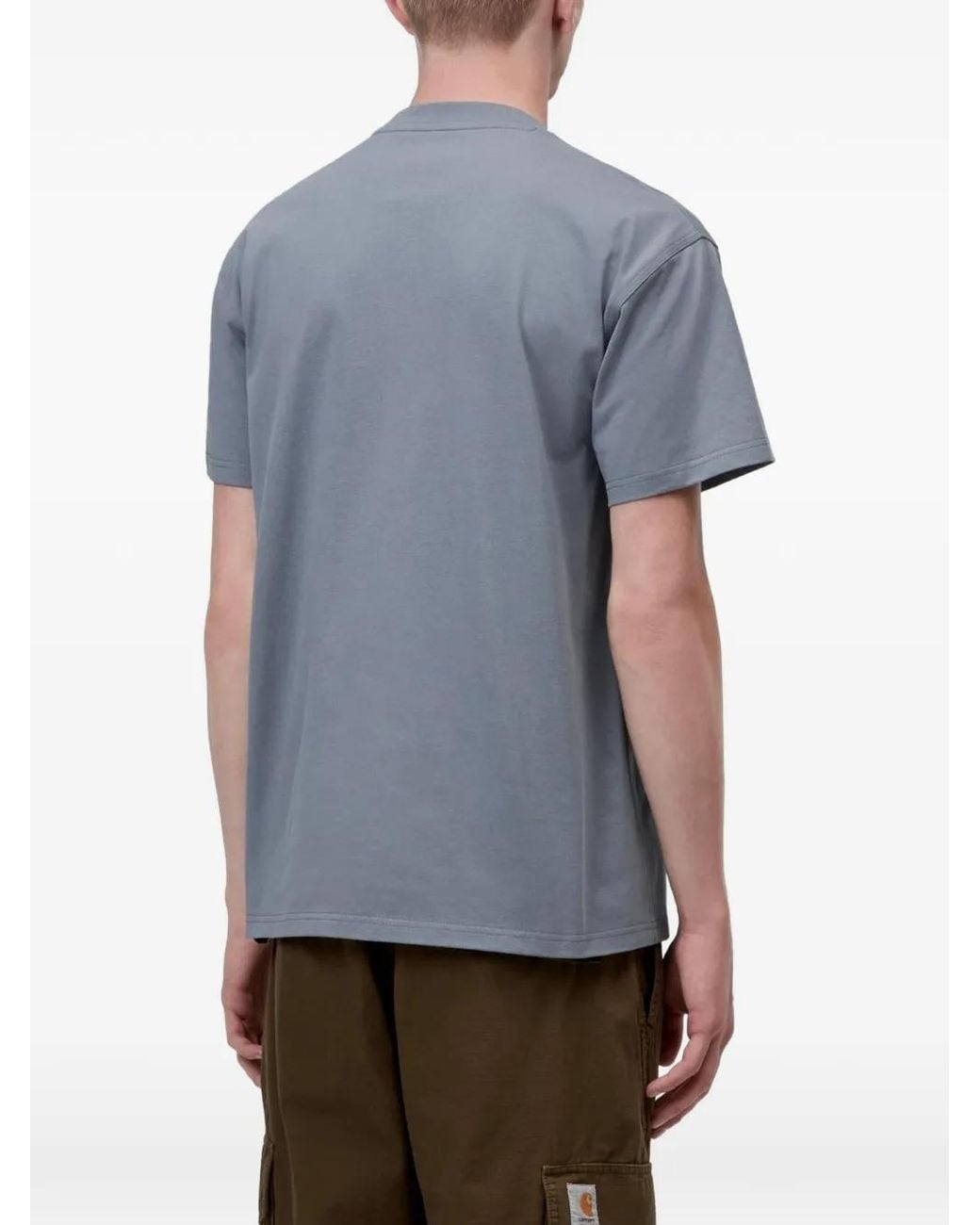 Carhartt Blue American Script T-Shirt for men