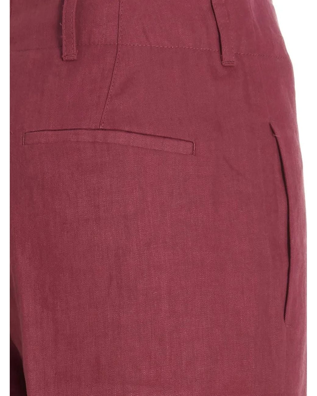 Max Mara Red Rebecca Straight Trousers