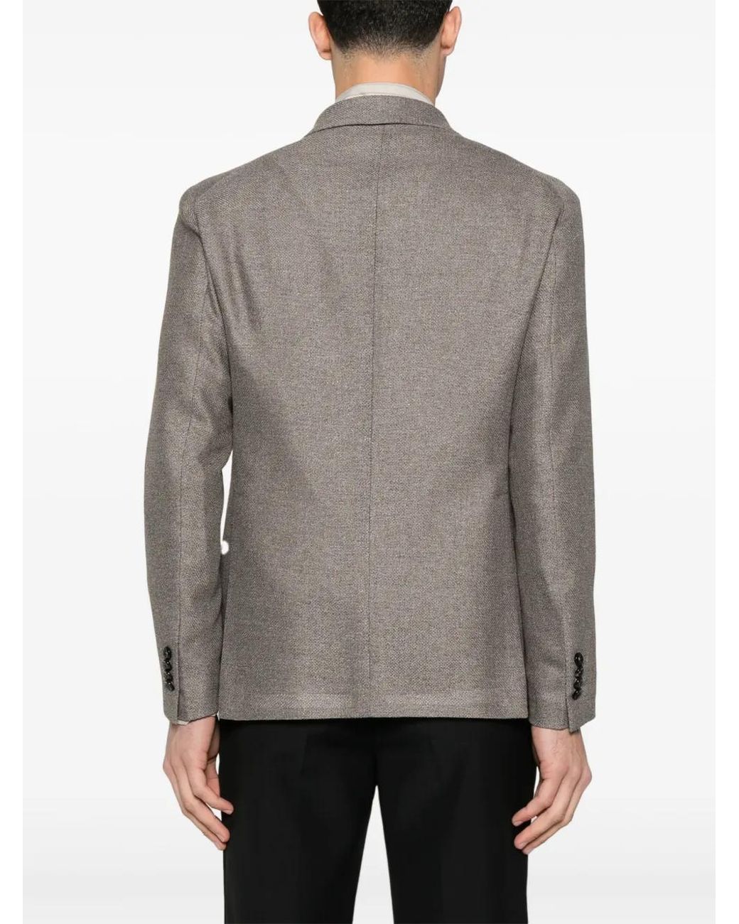 Tagliatore Gray Mélange-Effect Blazer for men