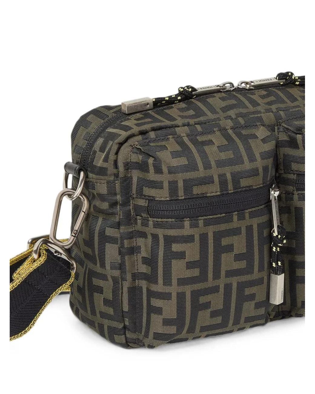 Fendi Gray Camera Case Superlight Ff Zucca Fabric Bag for men