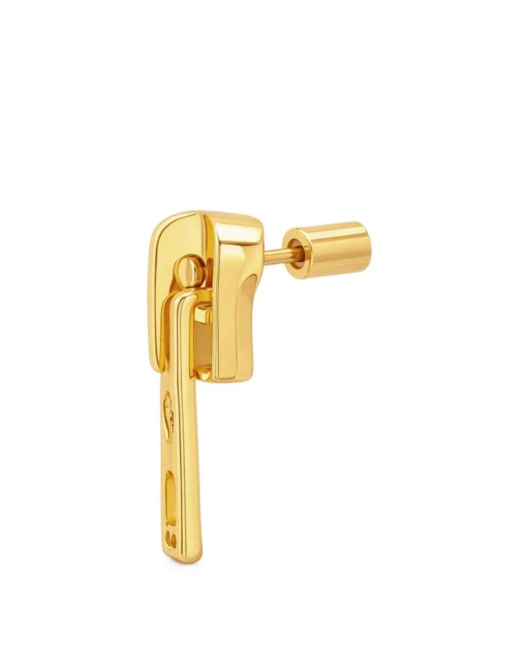 Yoj Metallic Zipo Stud Earring for men