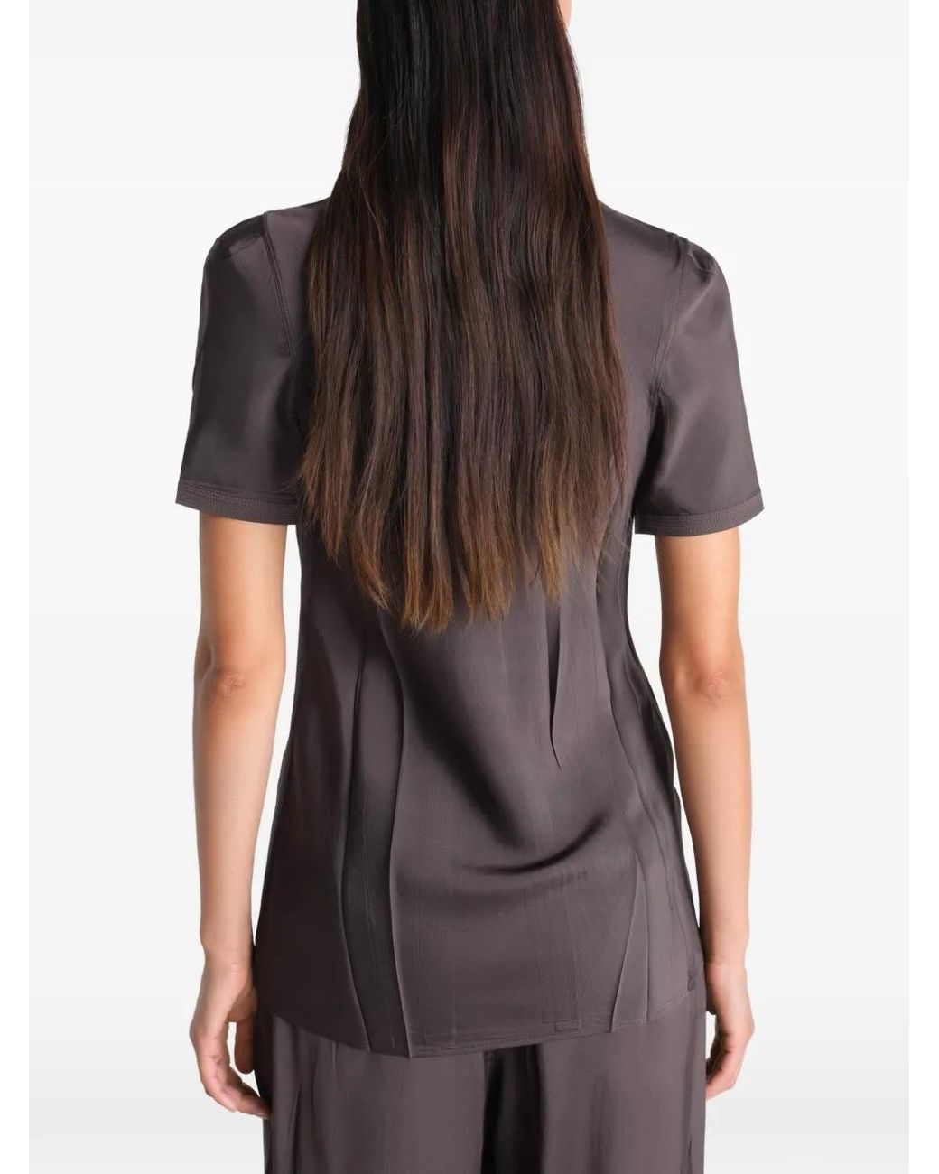 Lemaire Purple Creased Fitted Shirt
