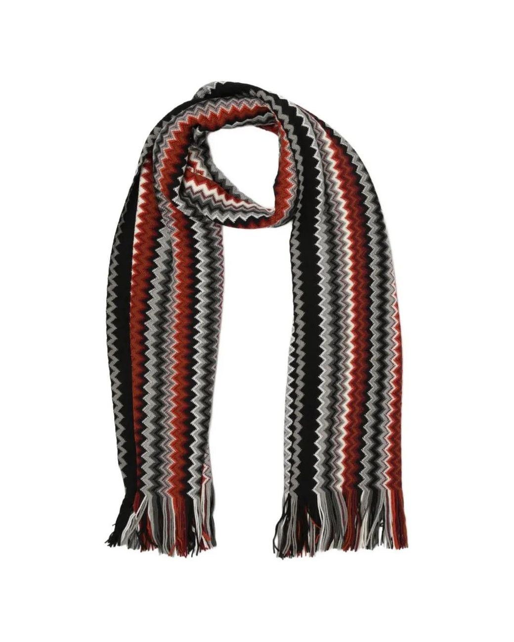 Missoni Black Wool & Acrylic Scarf for men