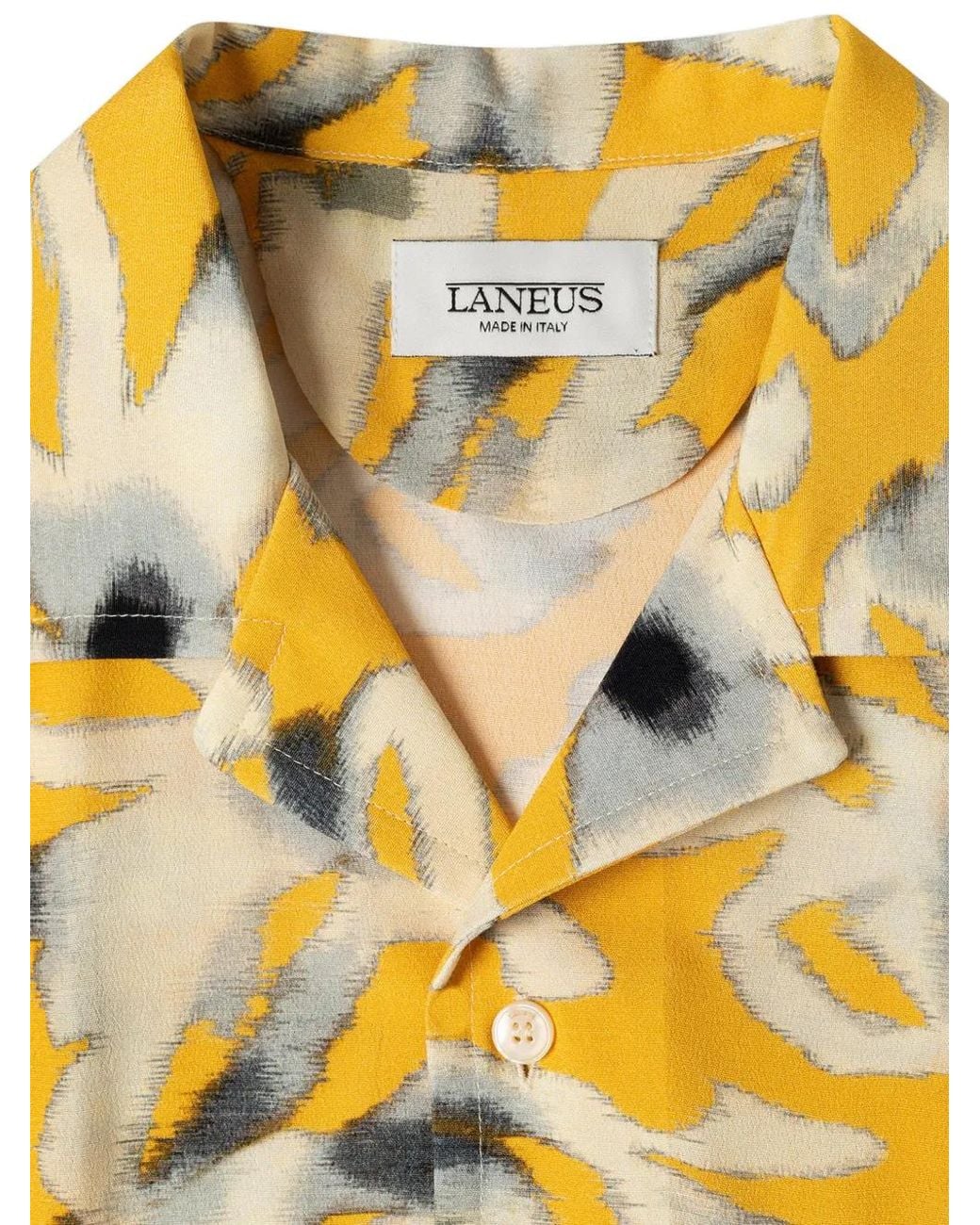 Laneus Metallic Floral-Pattern Shirt for men