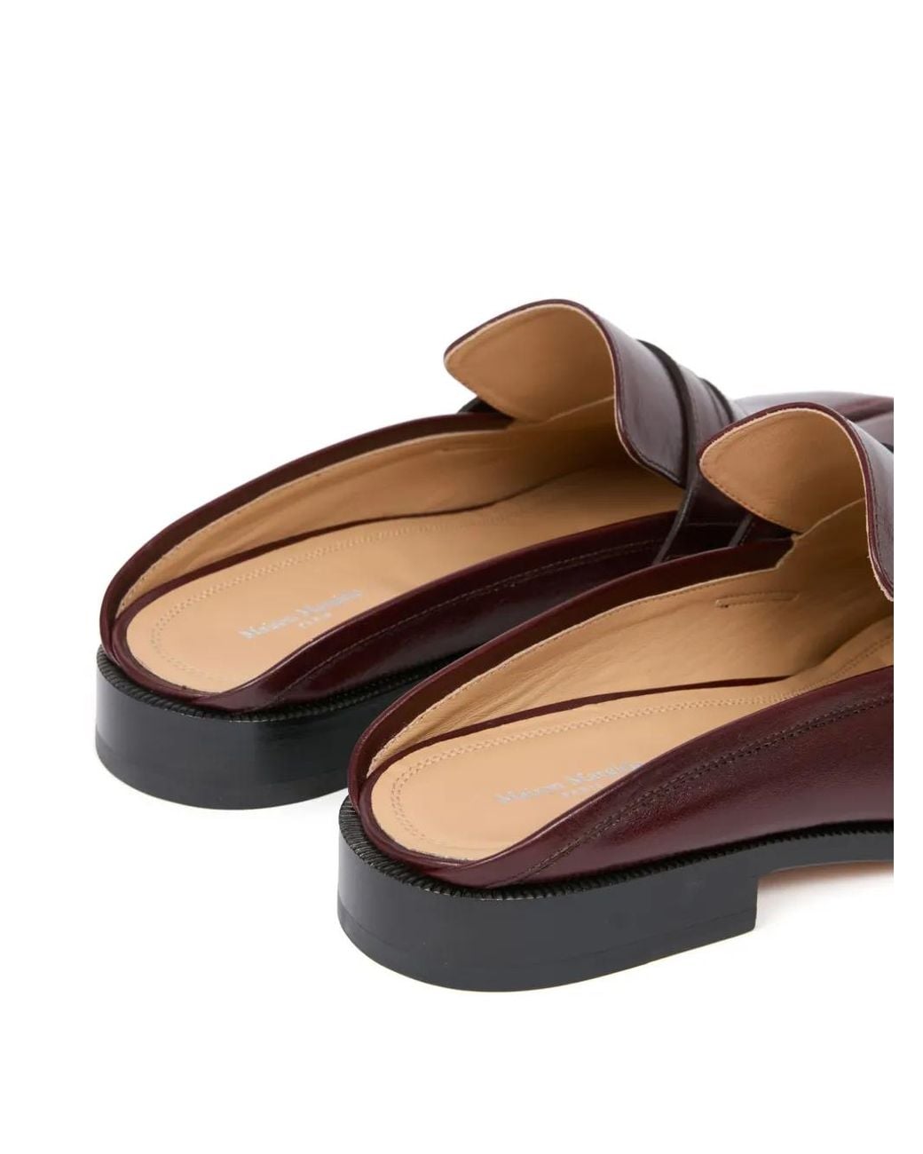 Maison Margiela Brown Tabi Leather Mules for men