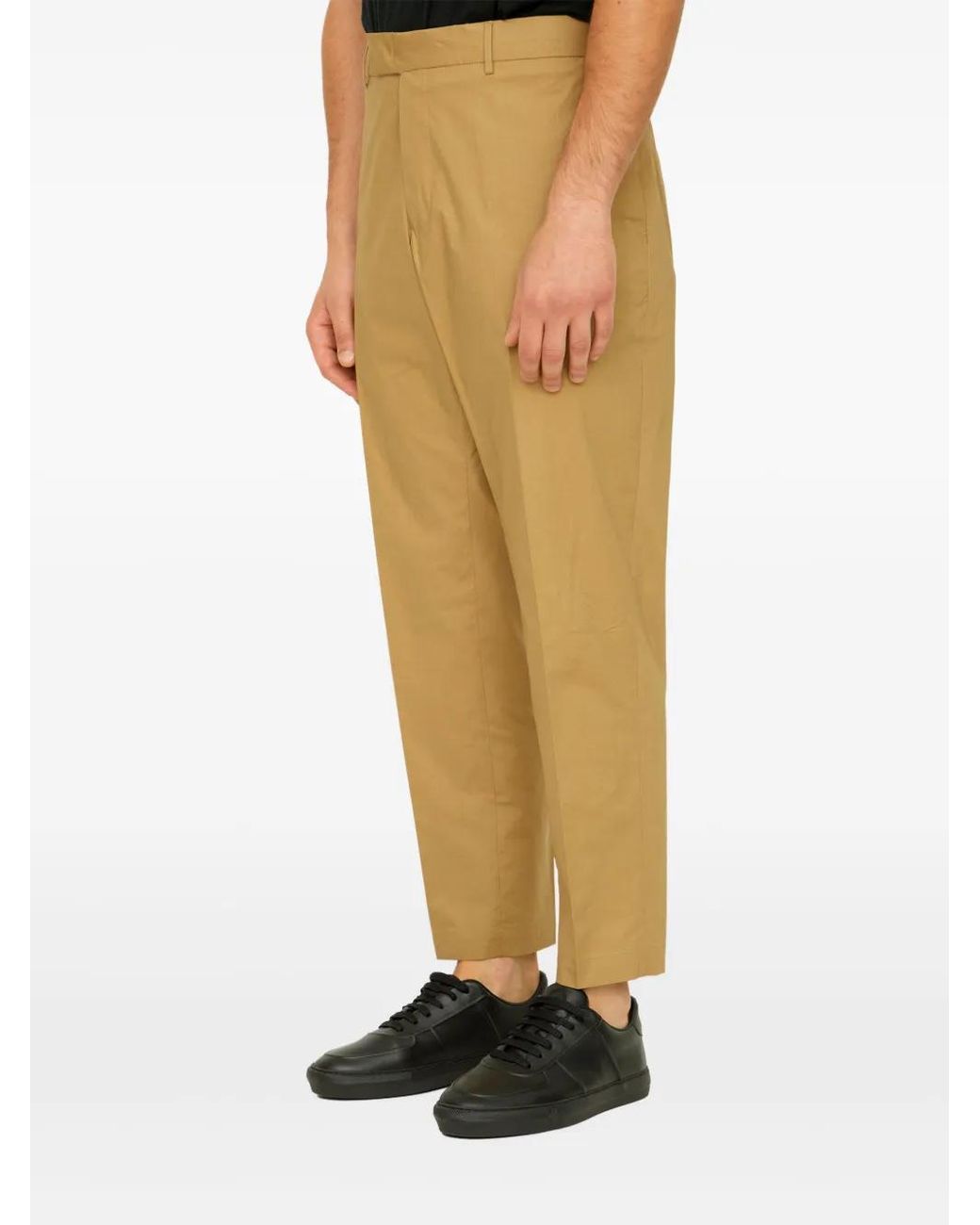 PT Torino Yellow Cotton Trousers for men