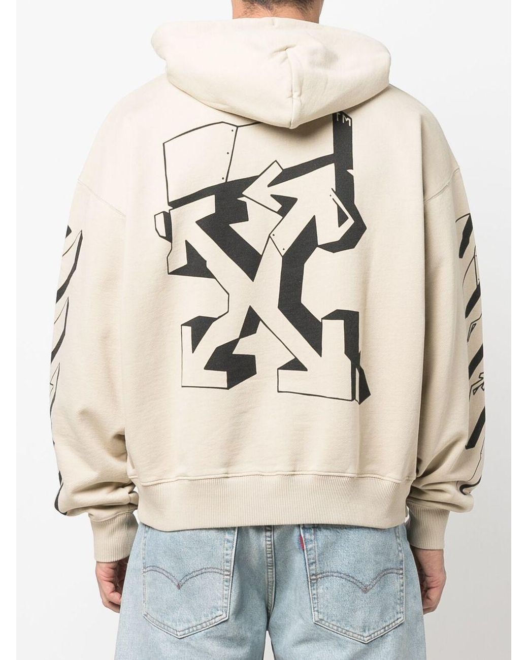 Virgil Abloh Arrows Logo Cotton Hoodie 
