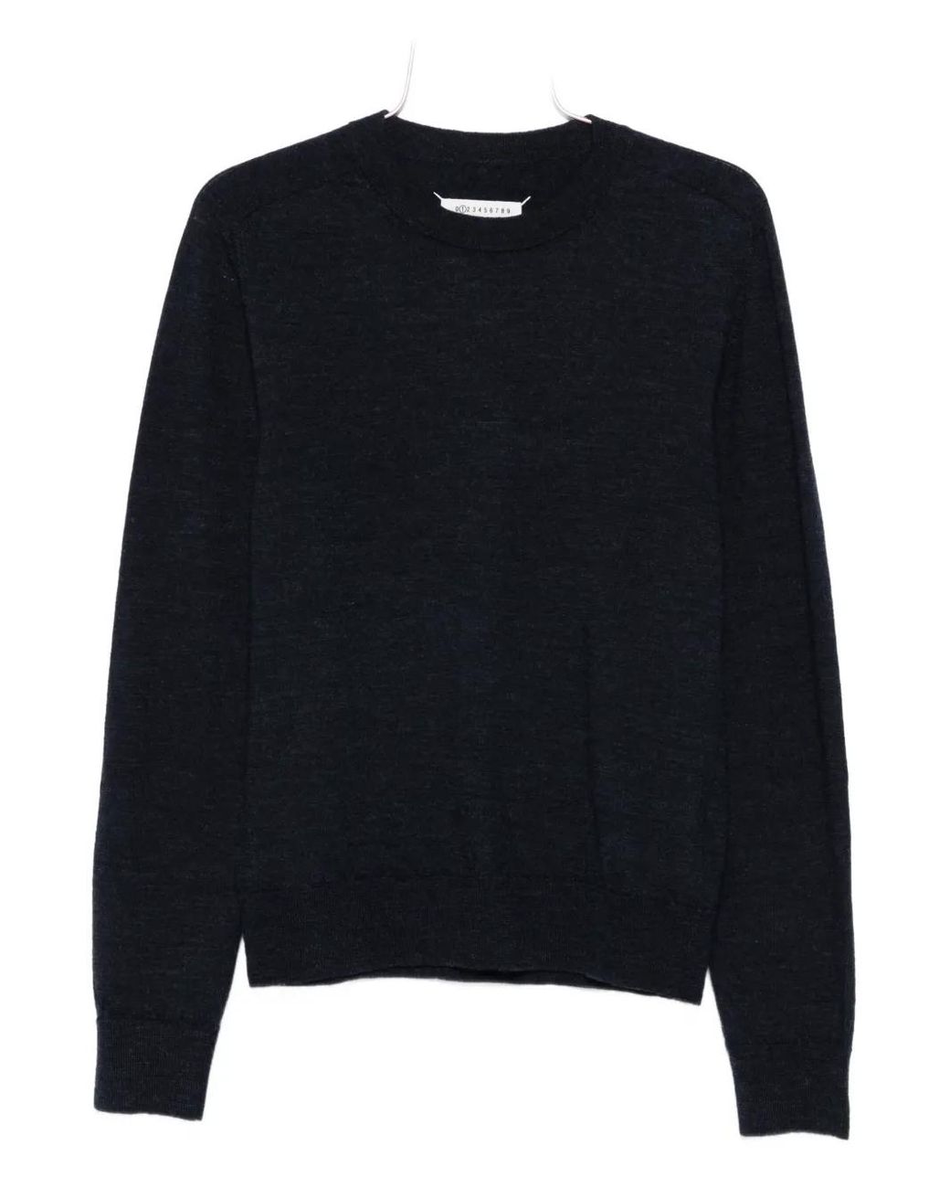 Maison Margiela Black Elbow-Patch Wool Sweater for men