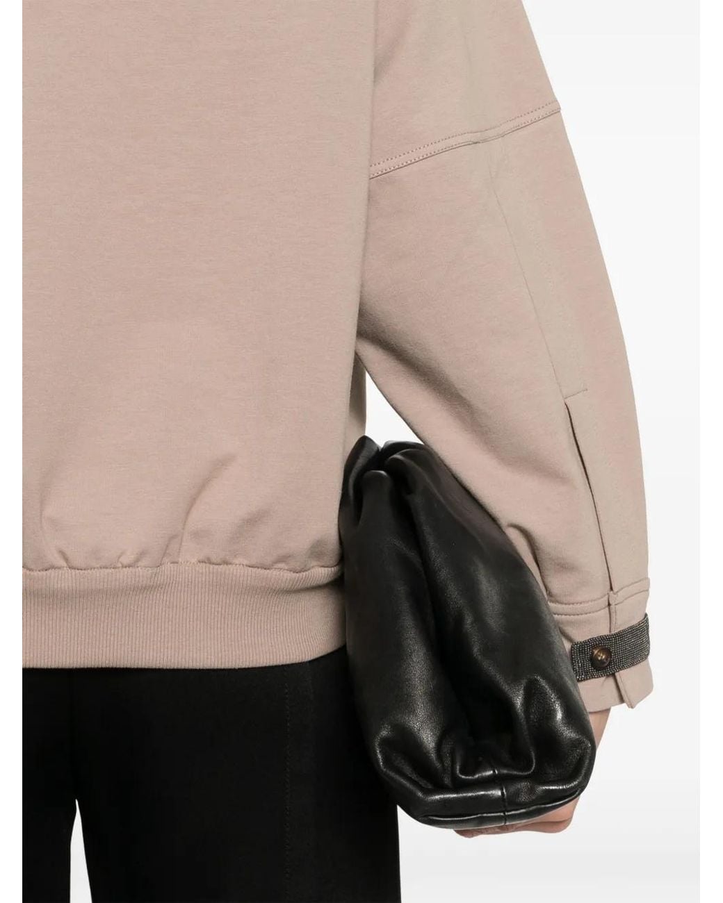Brunello Cucinelli Natural Monili-Chain Sweatshirt