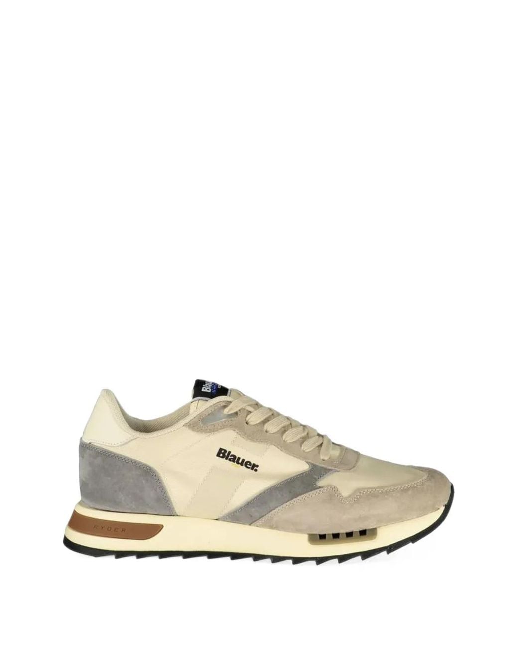 Blauer White Ryder Panelled Sneakers for men