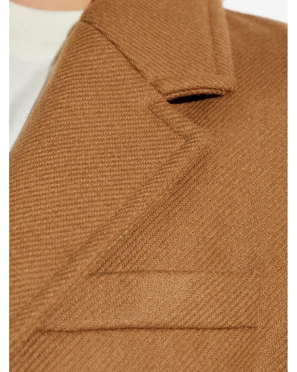 DSquared² Brown Button-Fastening Wool-Blend Coat