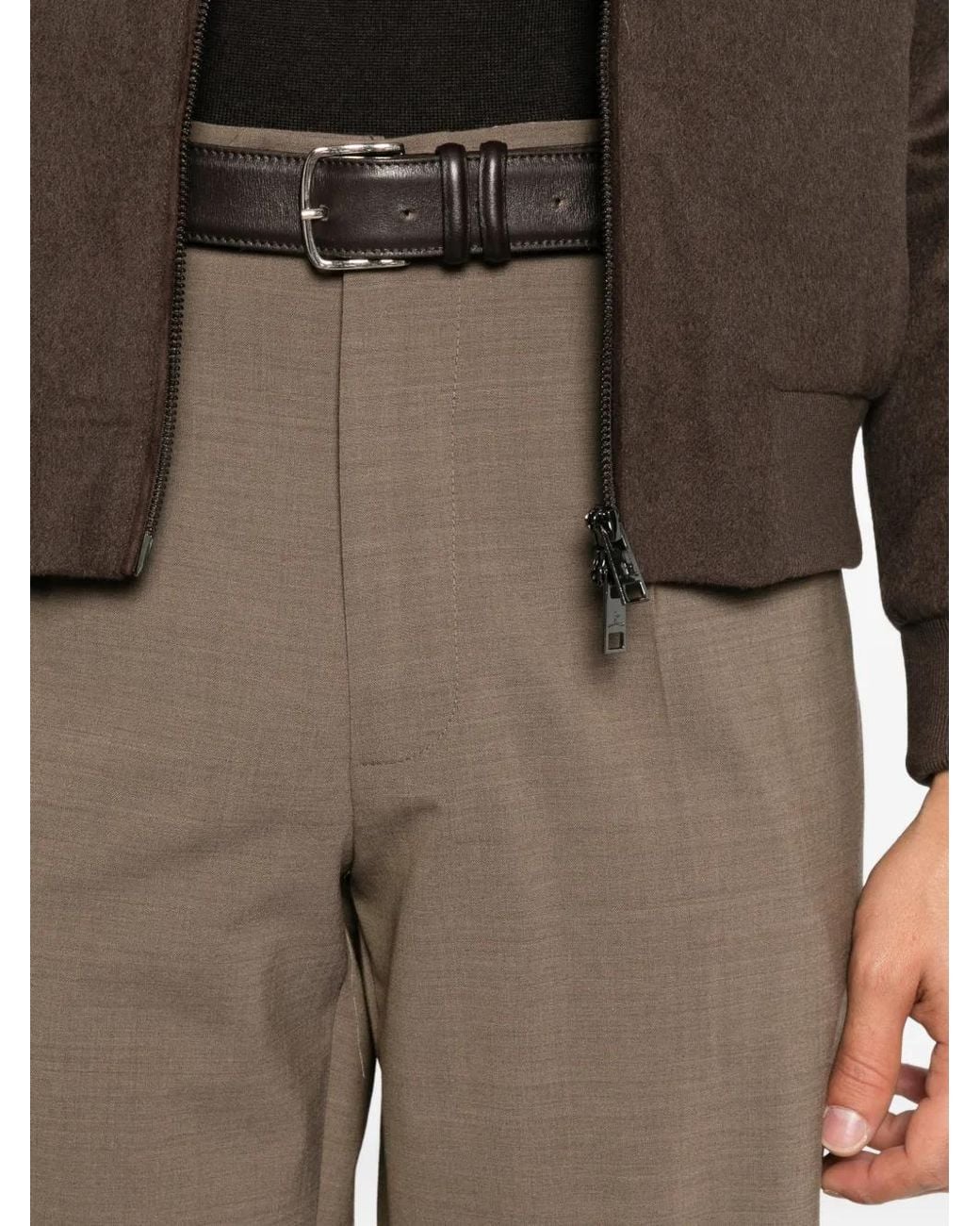 Amaranto Gray Tailored Trousers for men