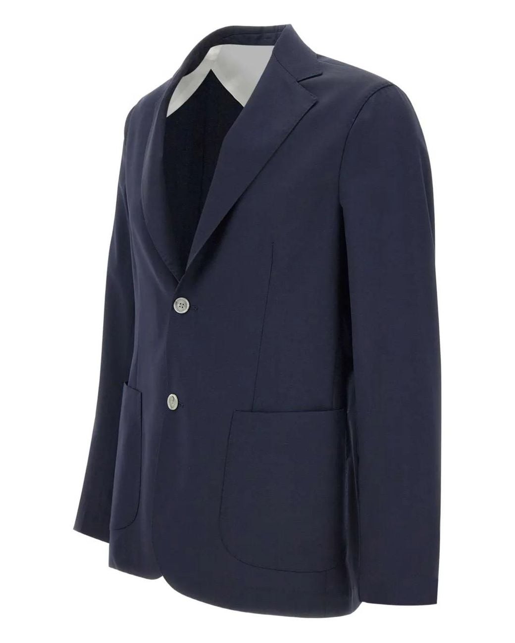 Barba Napoli Blue Wool Blazer for men