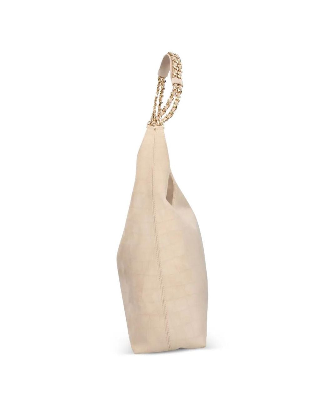 Elisabetta Franchi Natural Suede Shoulder Bag