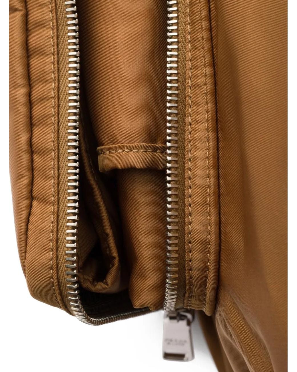 Borsa Tote Con Placca Logo di Prada in Brown