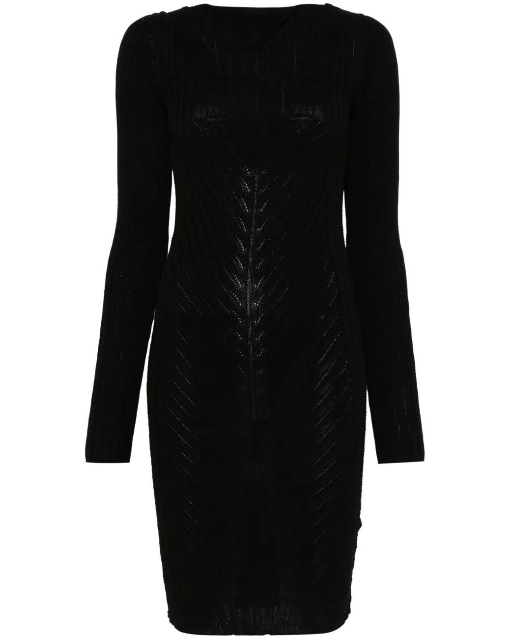 Rick Owens Black Knitted Mini Dress