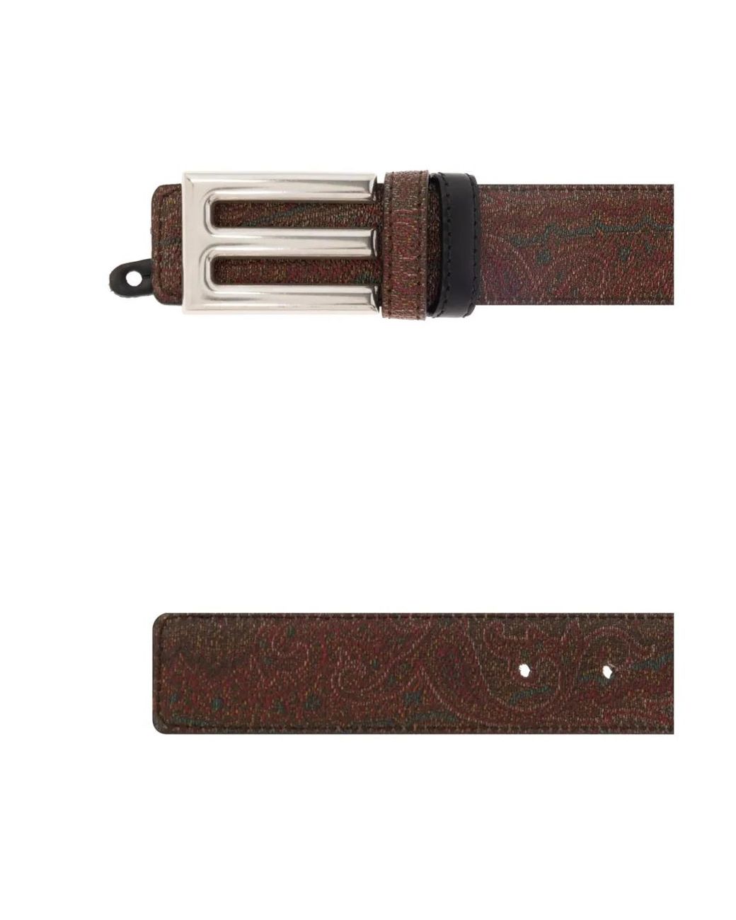 Etro Brown Logo-Buckle Belt for men