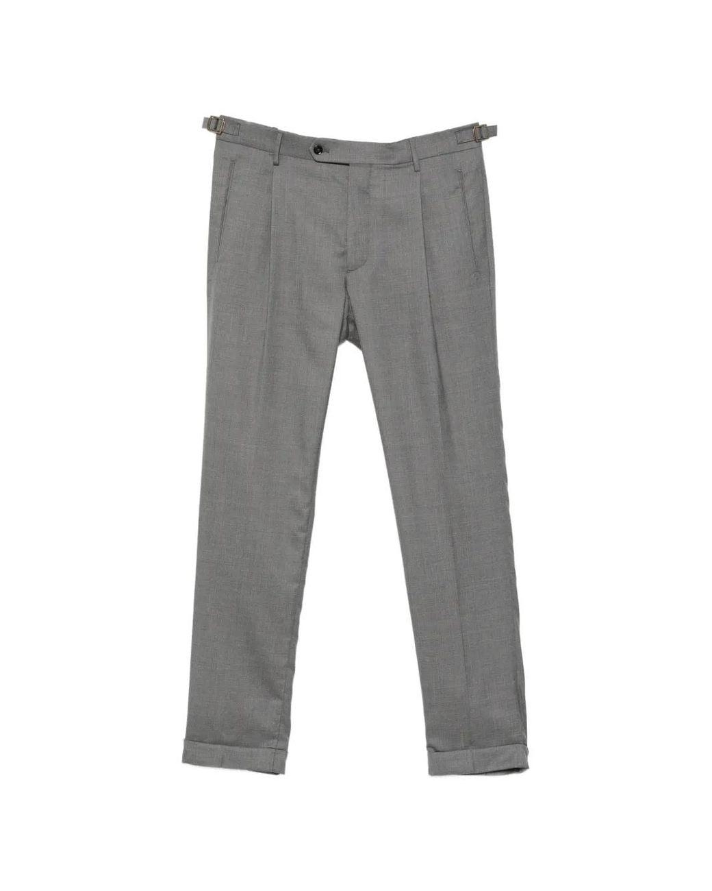 Berwich Gray Pantalon De Tailleur À Détails Plissés for men