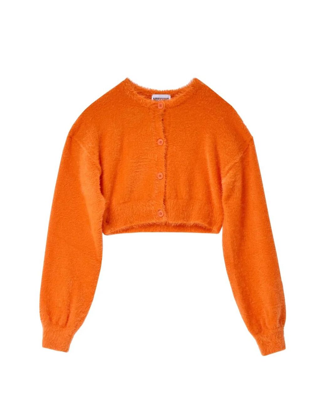 Moschino Orange Nuvola Logo-Intarsia Cardigan