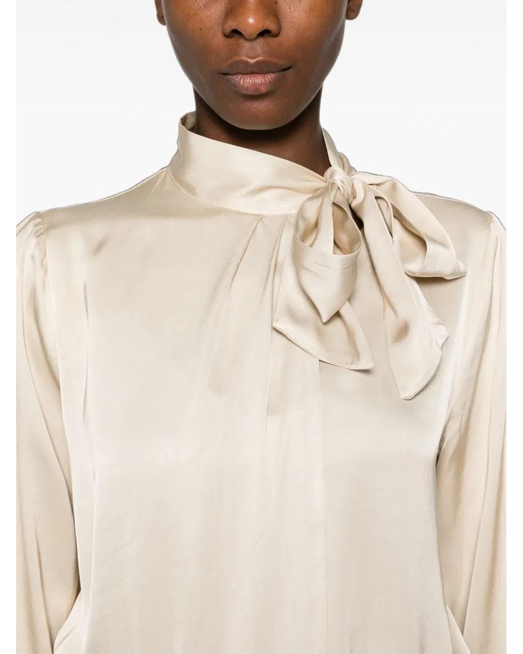 Dixie Natural Bow-Detail Long-Sleeve Blouse