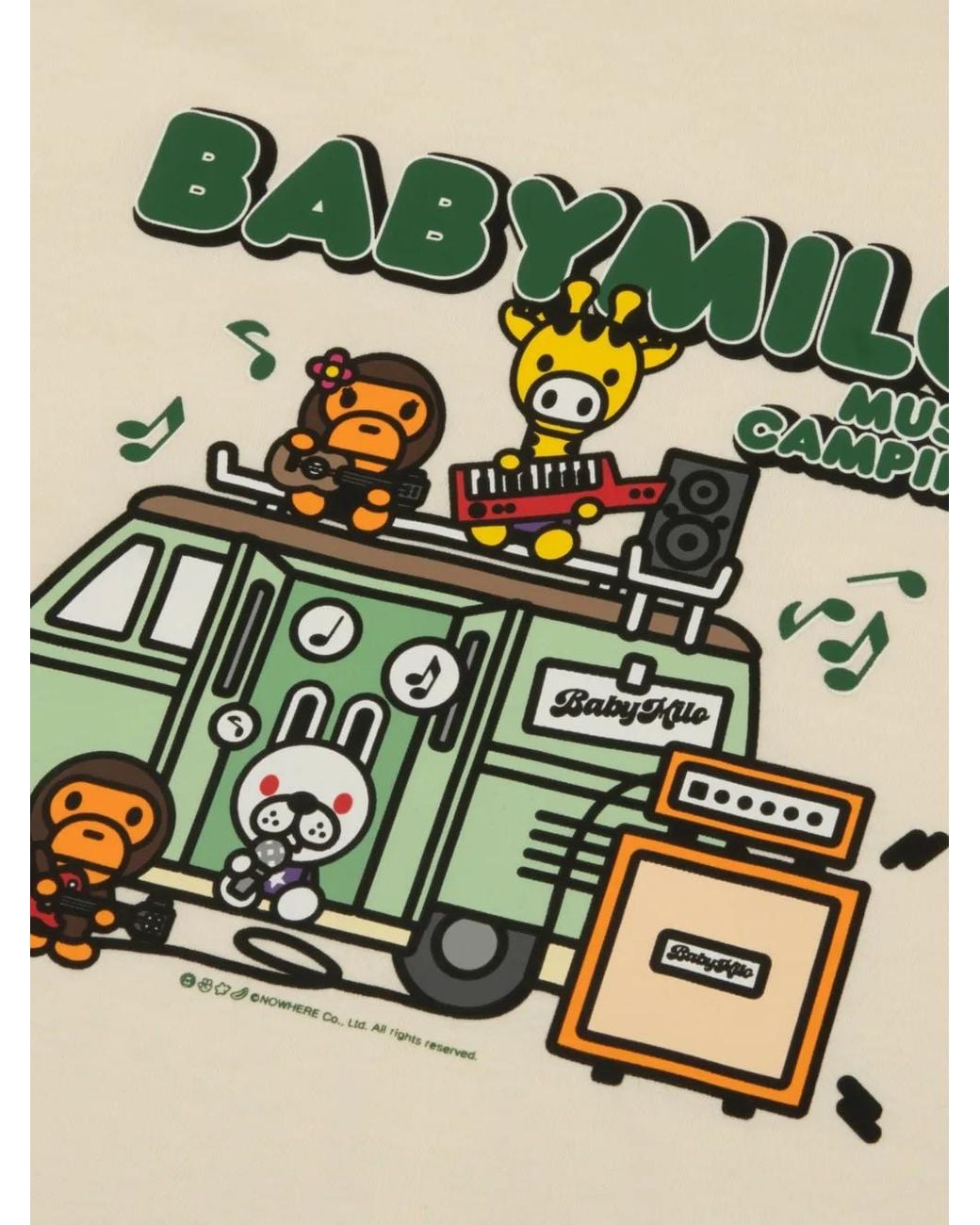 *BABY MILO® STORE BY *A BATHING APE® Natural Baby Milo Graphic-Print Long Sleeve T-Shirt
