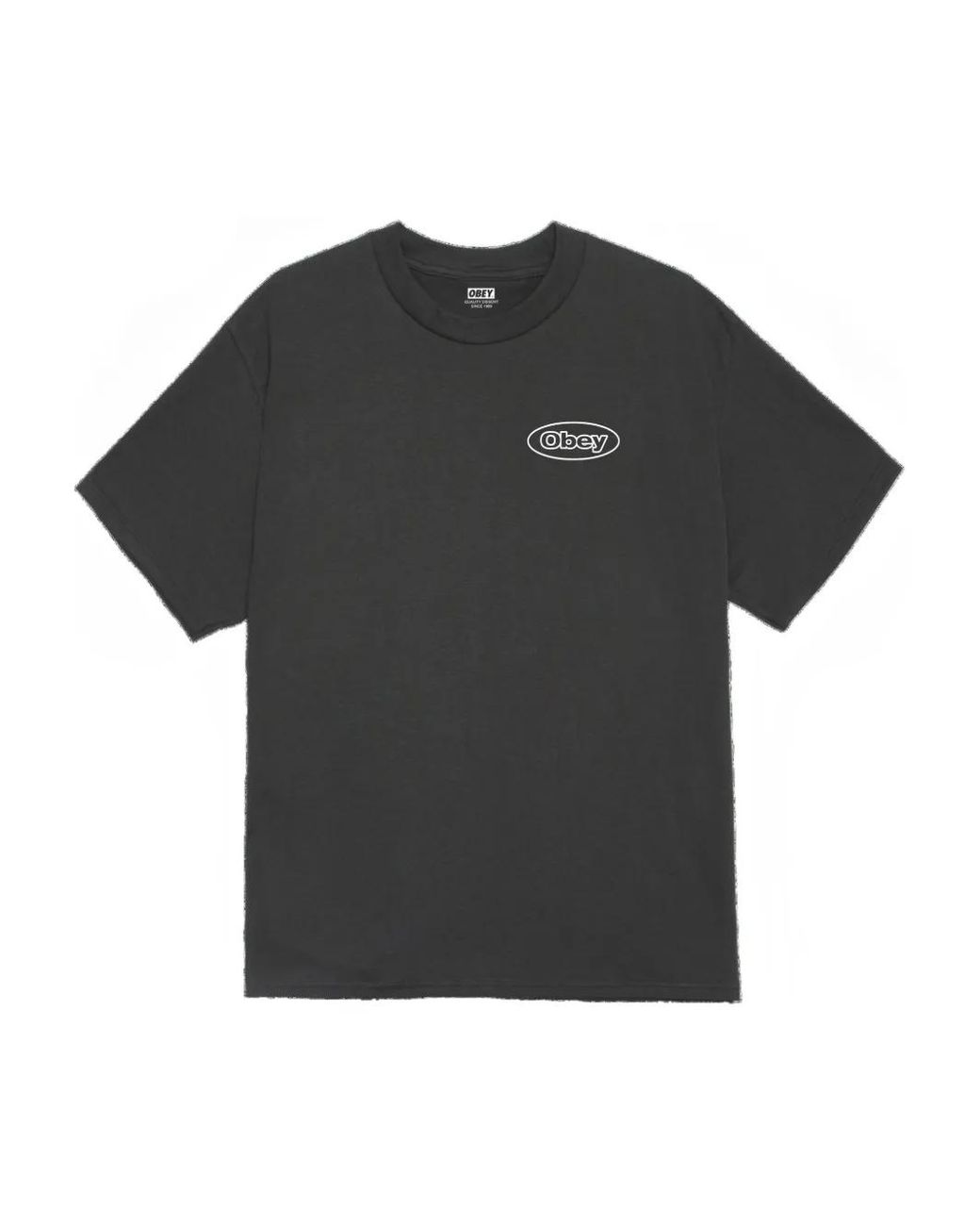 Obey Black Logo-Print T-Shirt for men