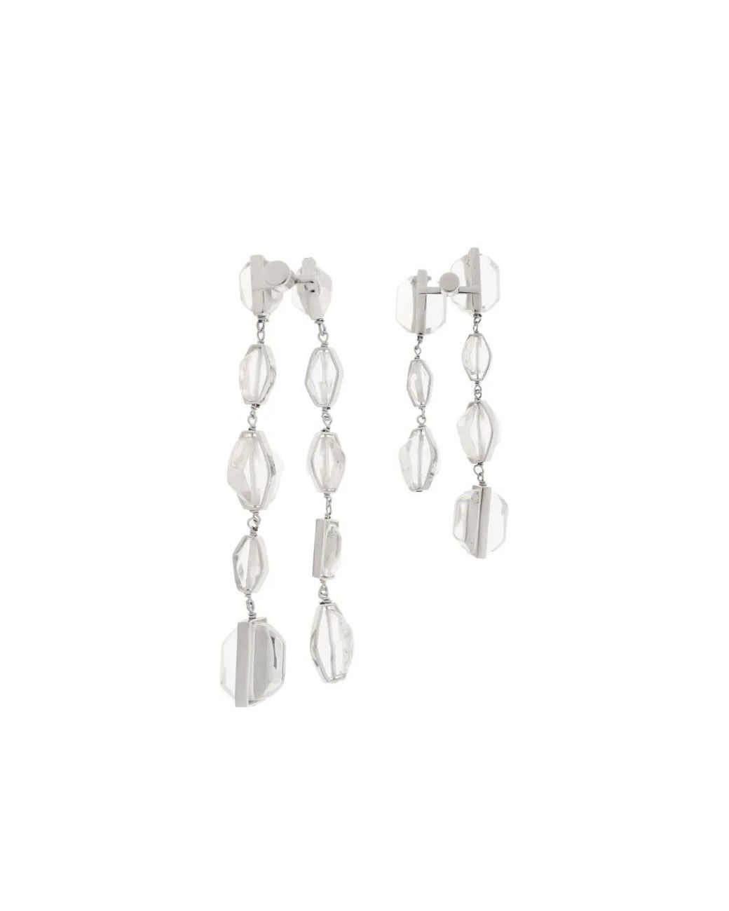Pendientes Largos Jil Sander de color White