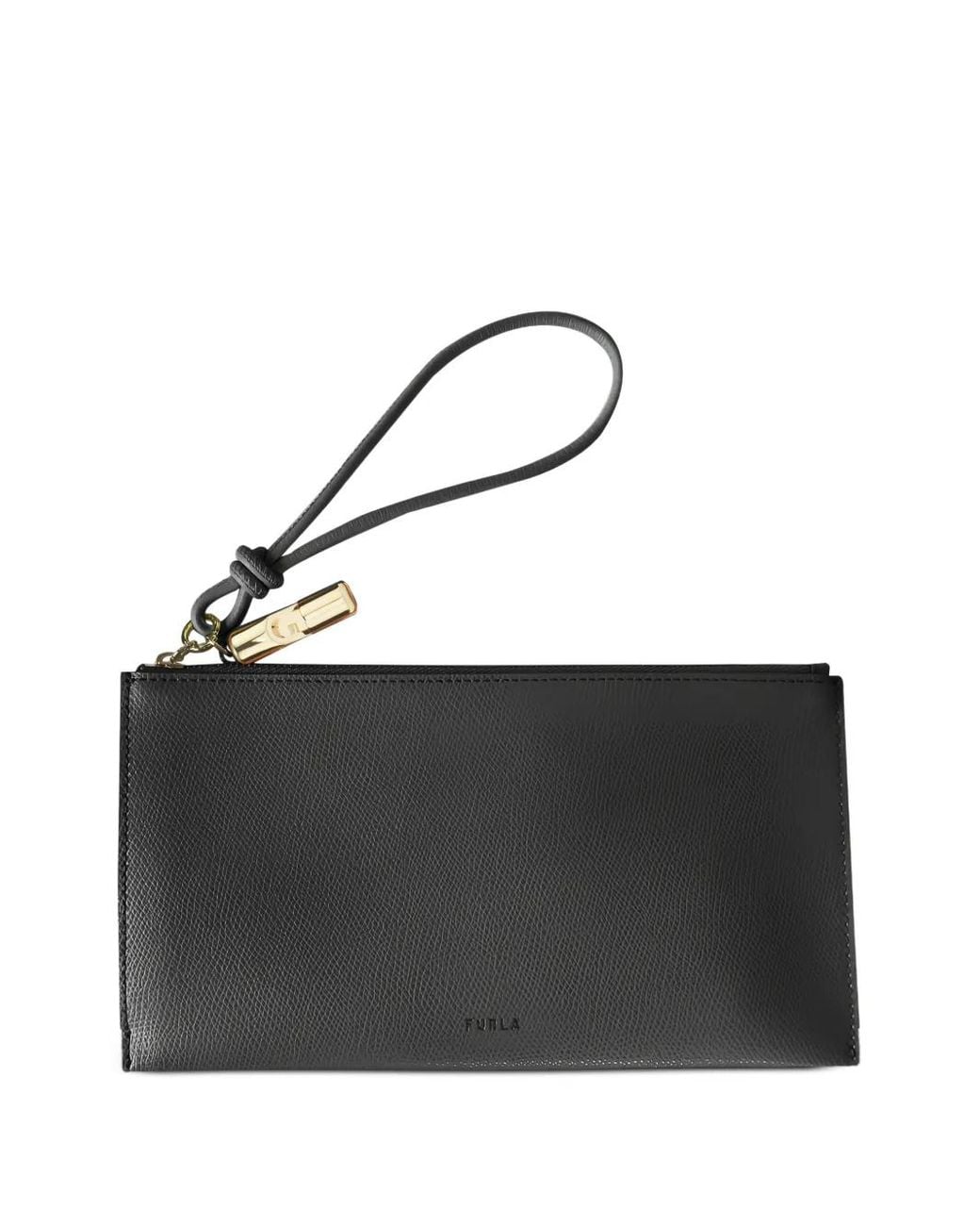 Furla Black Iride Envelope Clutch Bag