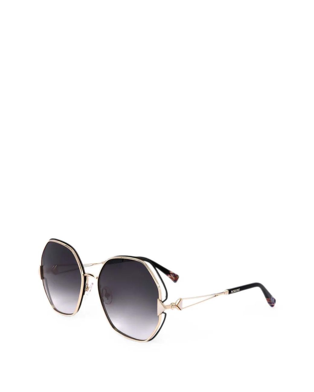 Missoni White Geometric-Frame Sunglasses