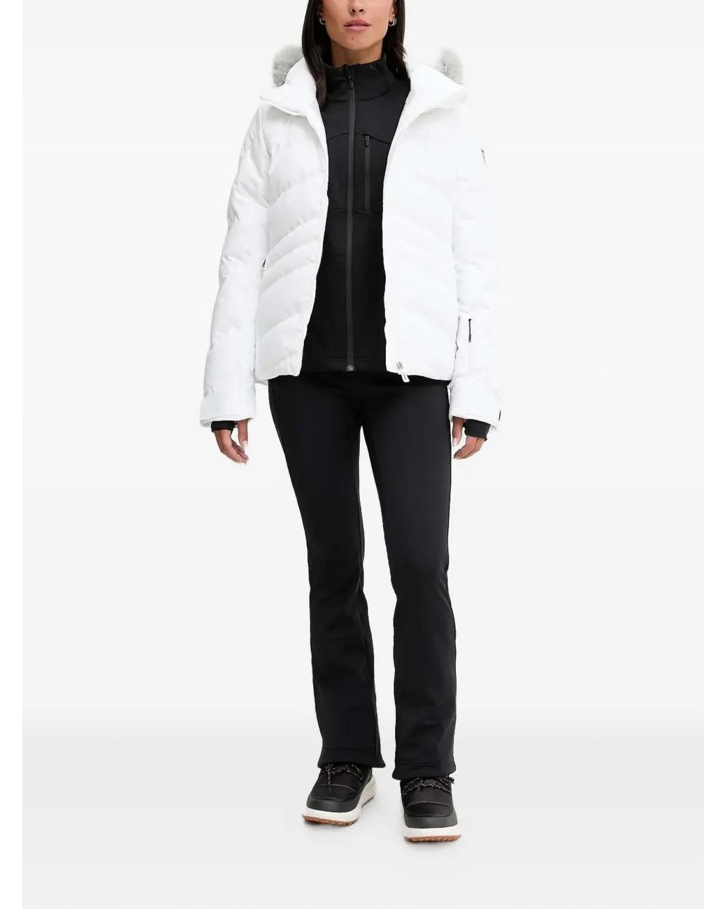 Rossignol White Staci Hooded Ski Jacket