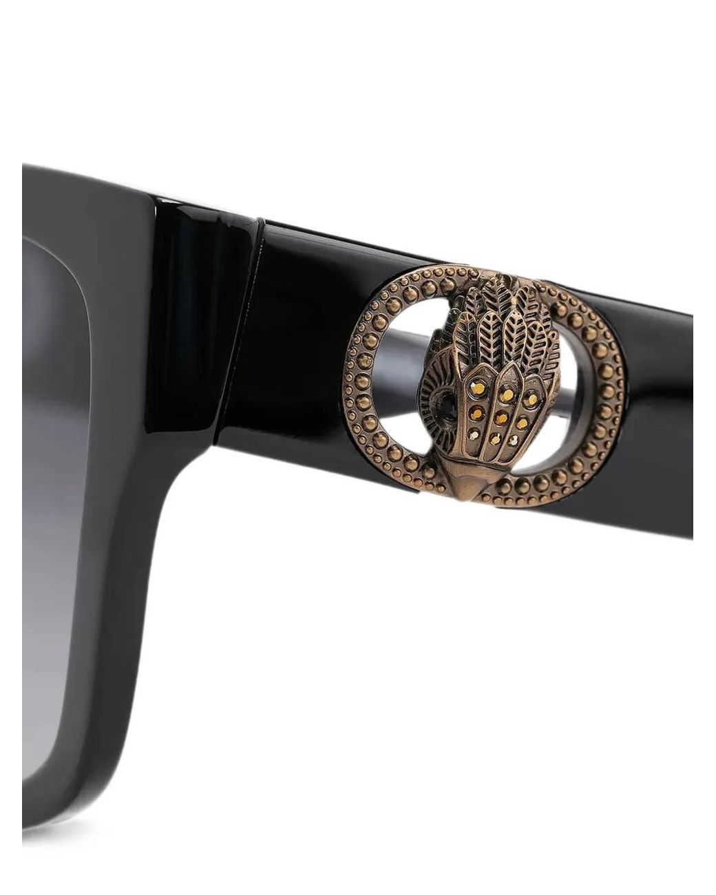 Kurt Geiger Gray Lunettes De Soleil À Monture Carrée Et Plaque Aigle