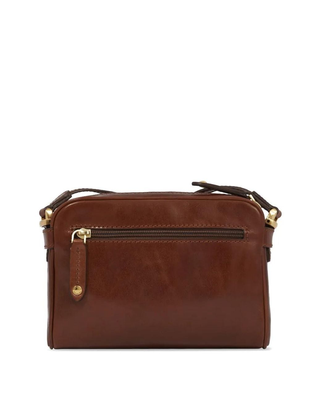 The Bridge Brown Story Donna Logo-Plaque Leather Shoulder Bag