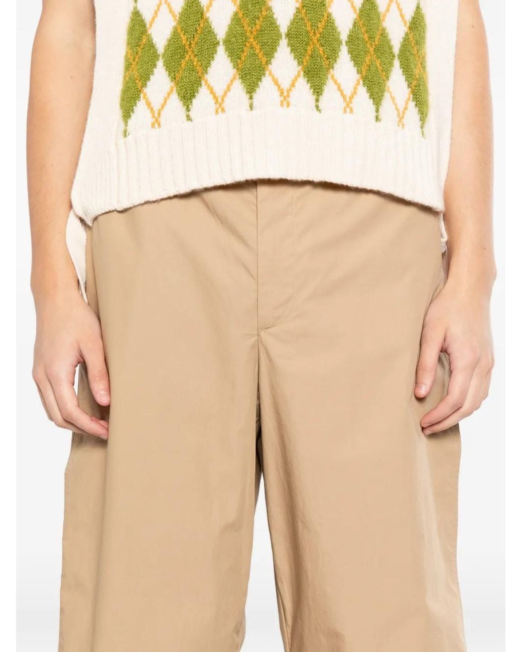 CROQUIS Natural Tapered Drawstring Trousers for men