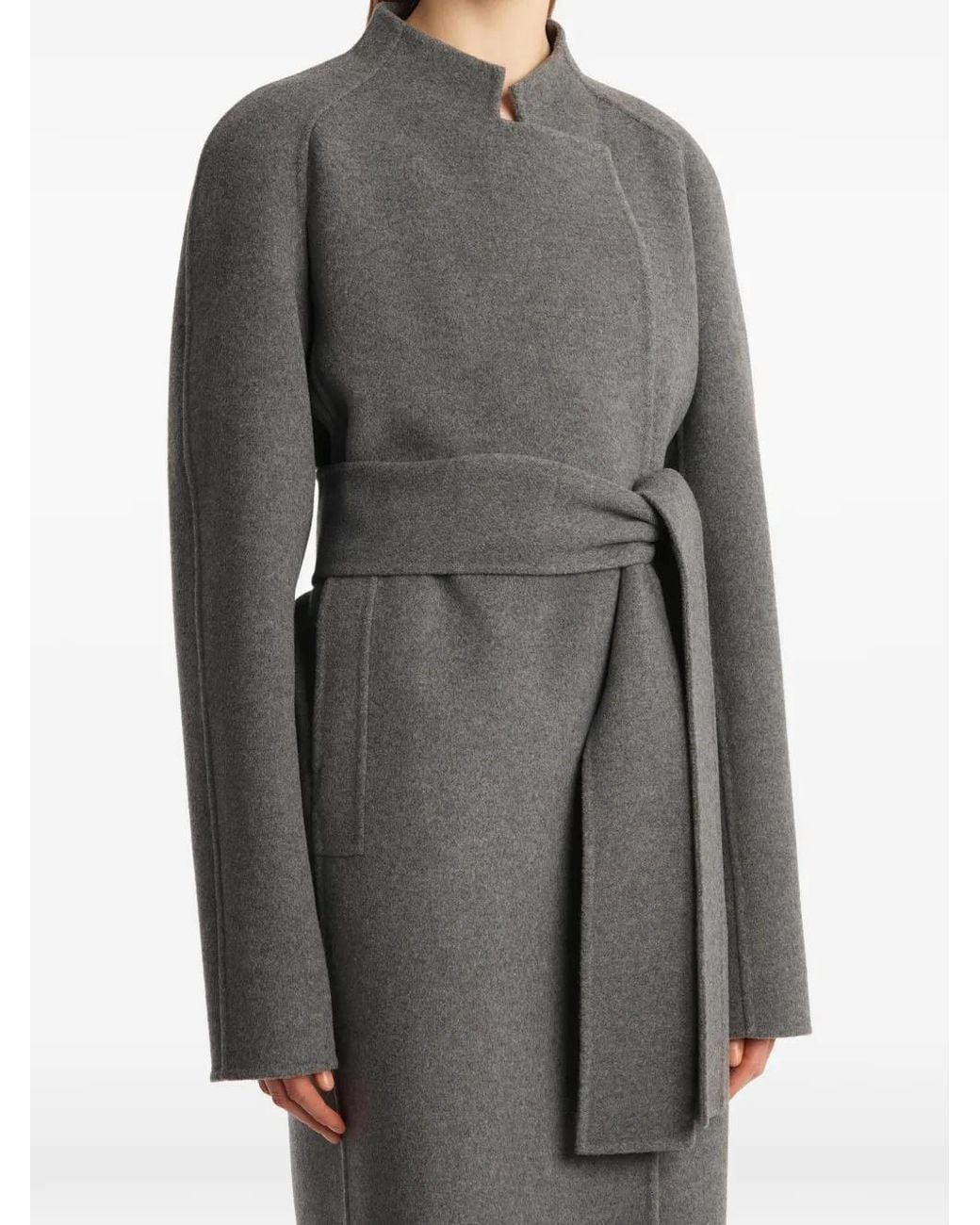 Khaite Gray Deena Wool Long Coat