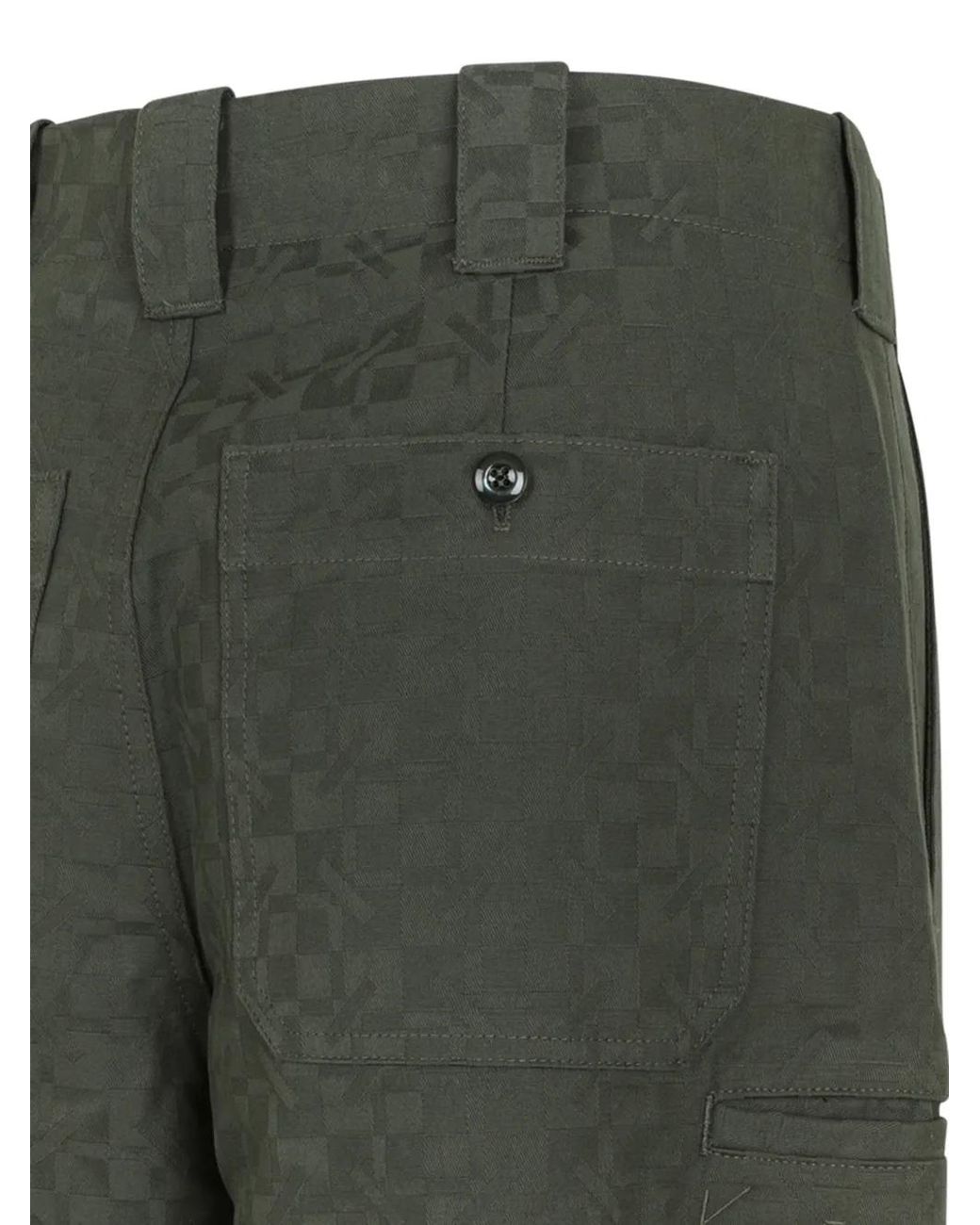 KENZO Green Gram Jacquard-Logo Straight-Leg Trousers for men