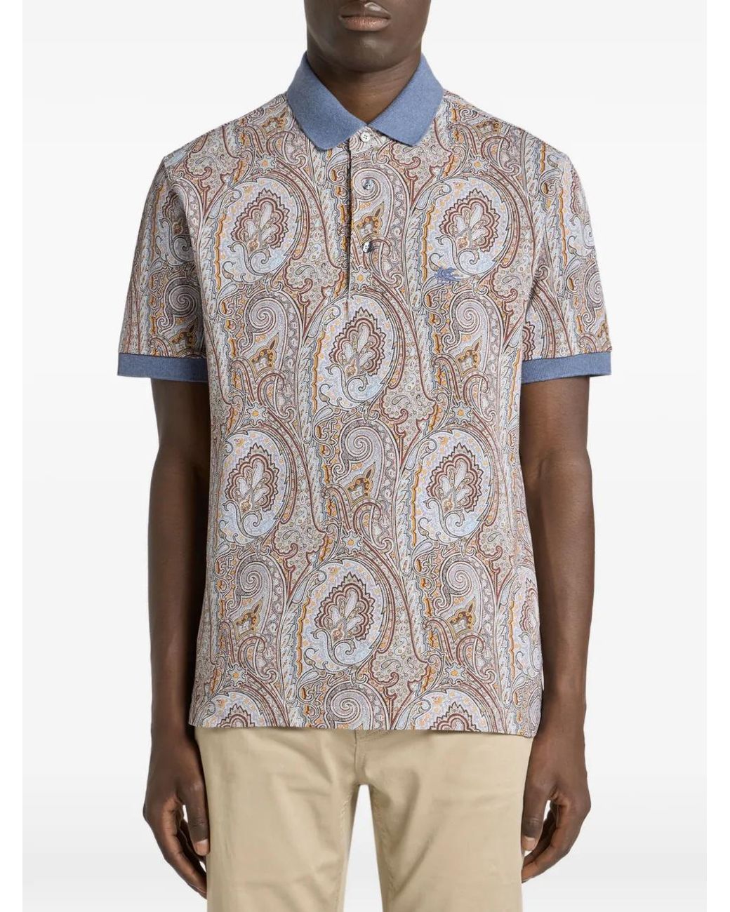 Etro Multicolor Piqué Polo for men