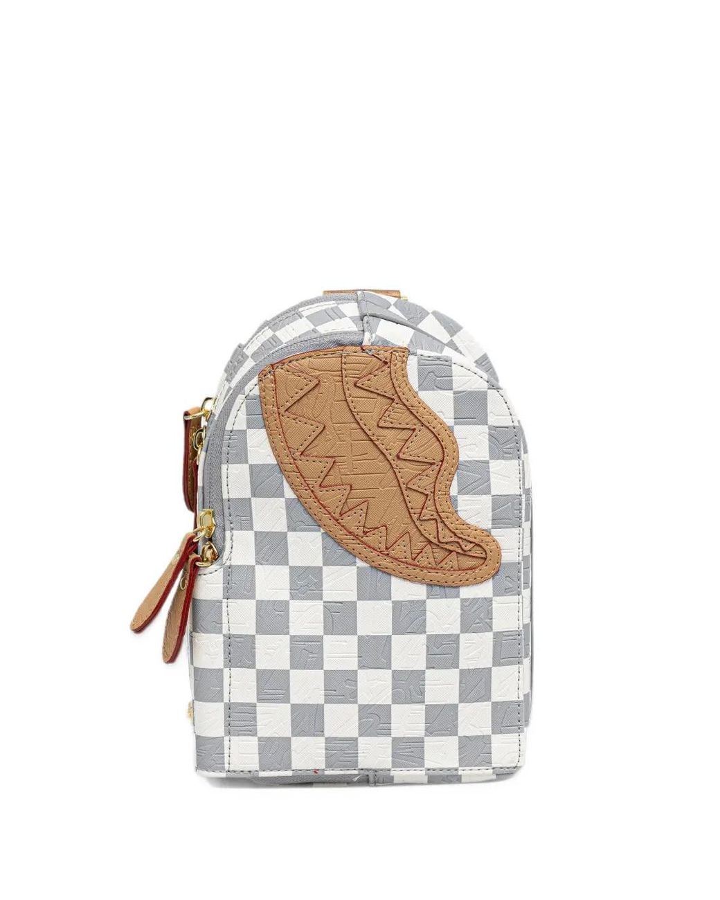 Sprayground White Embossed Cream Backpack