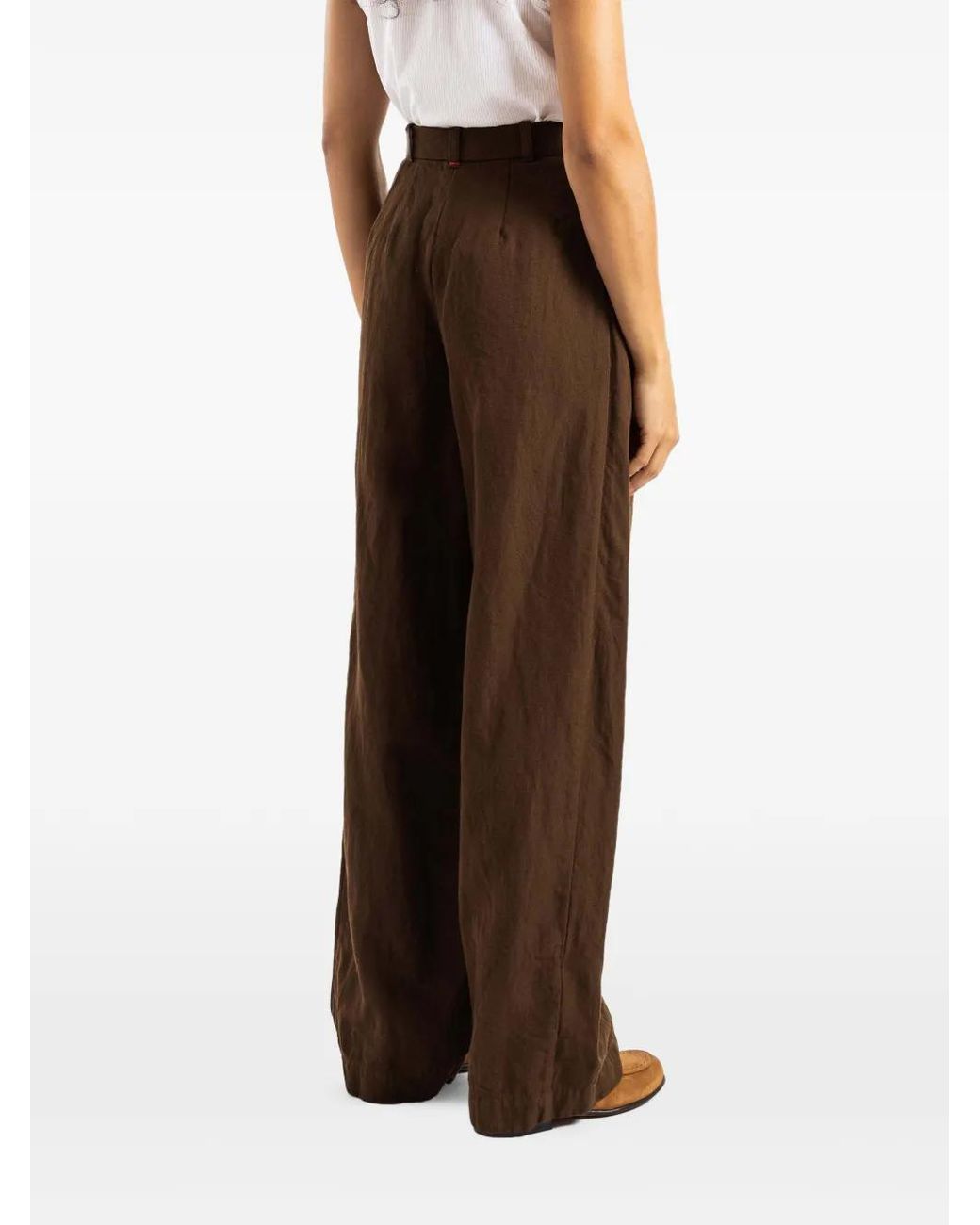 Casey Casey Brown Pantalon Coco À Plis