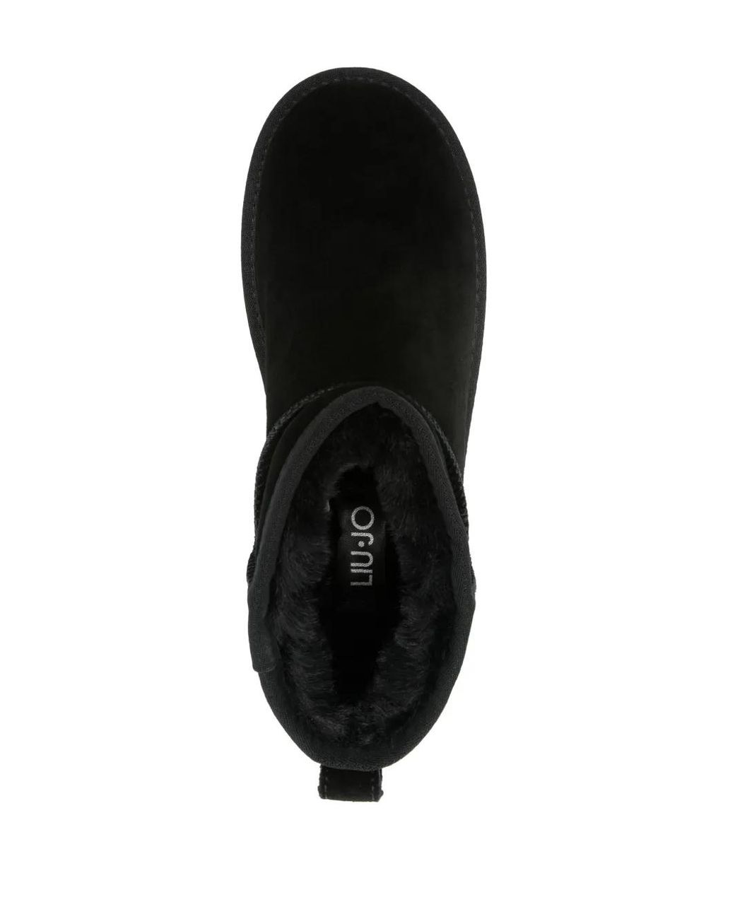 Liu Jo Black Suede Ankle Boots With Logo