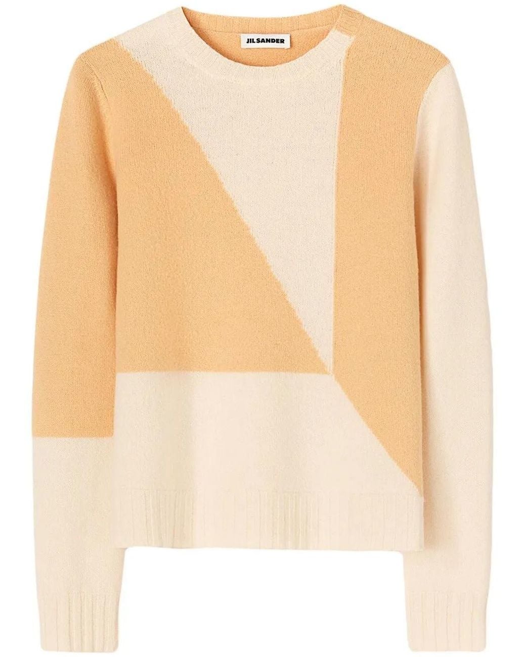 Jil Sander Natural Pull Imprimé À Design Colour Block