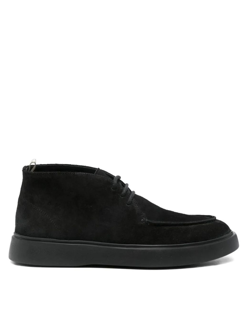 Officine Creative Black Suede Lace-Up Boots for men