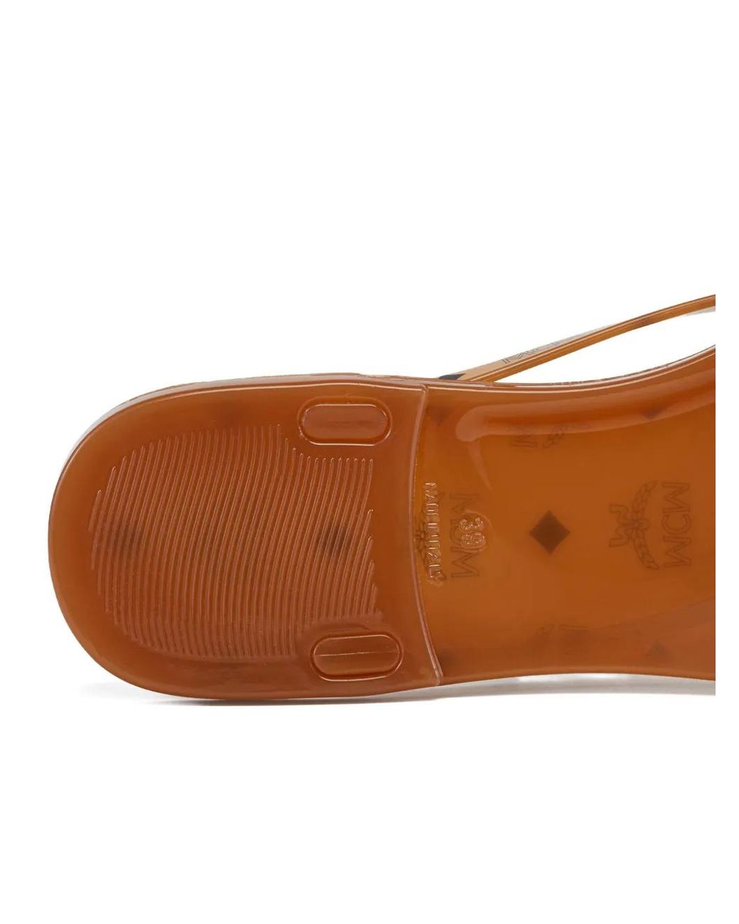 MCM Brown Sandalen Mit Monogramm-Print