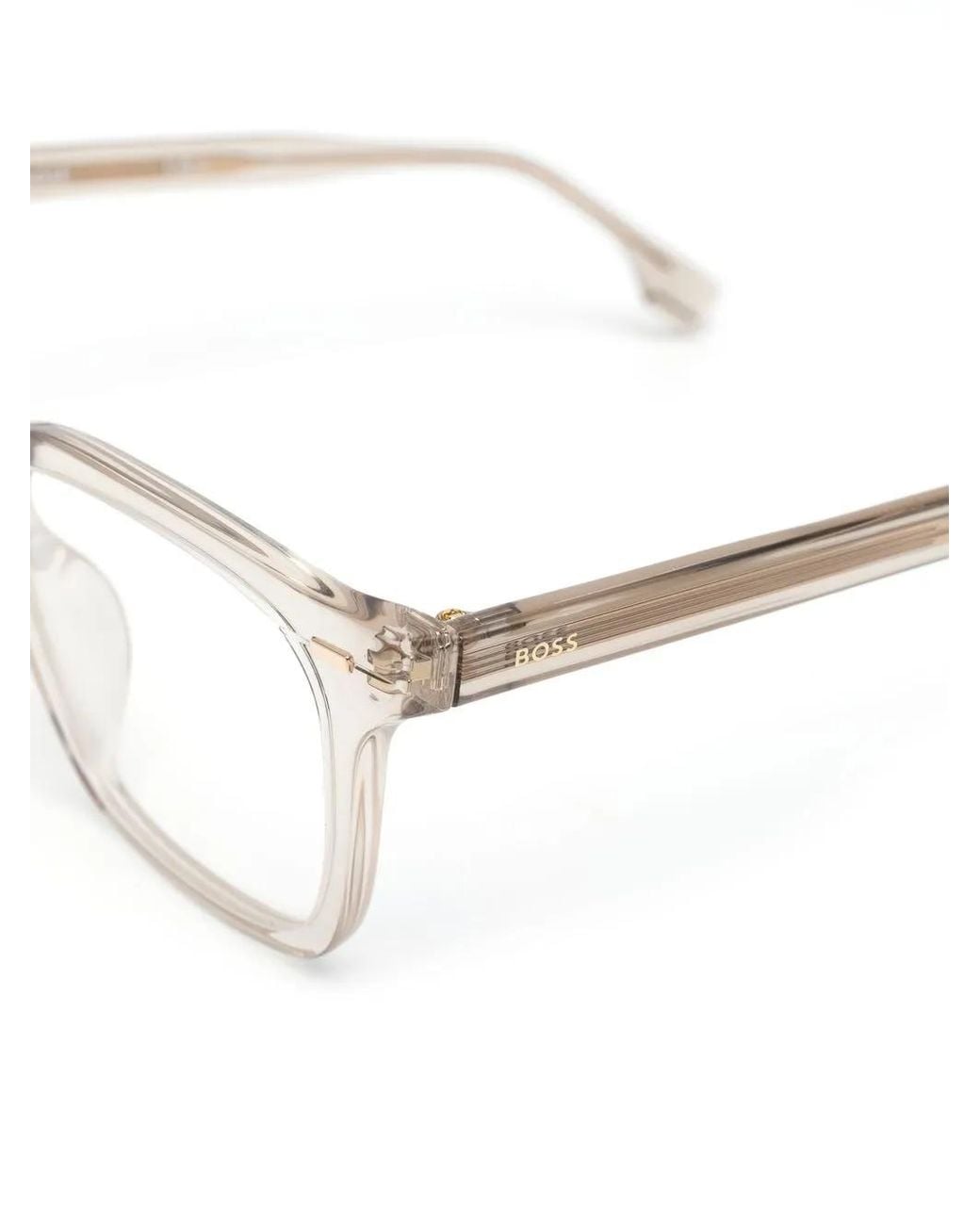 Boss Natural Clear-Frame Glasses
