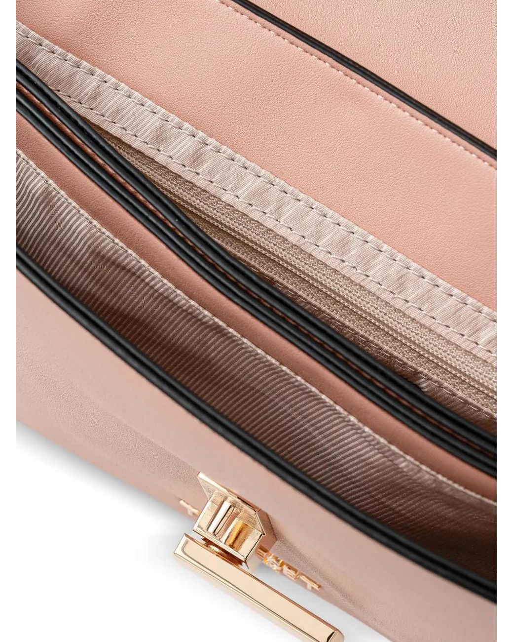 Twinset Pink Metal-Clasp Crossbody Bag